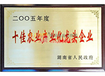 十佳農(nóng)業(yè)產(chǎn)業(yè)化龍頭企業(yè)