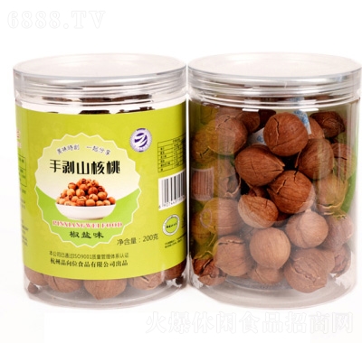 品向位手剝椒鹽味山核桃200g