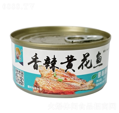 苯谷香辣黃花魚(yú)罐頭