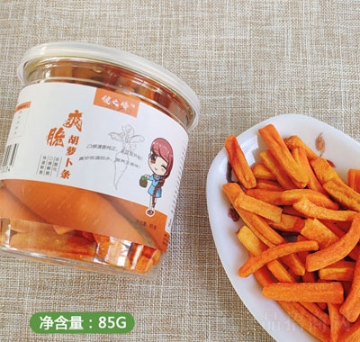 健之峰爽脆胡蘿卜條果蔬脆片休閑零食