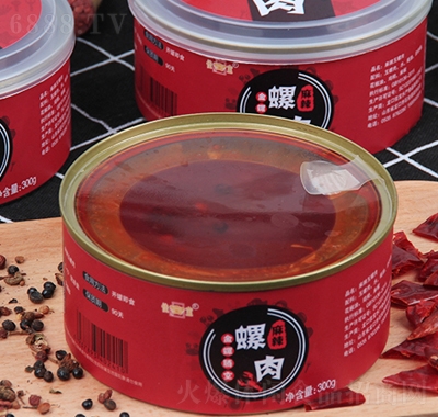 佳寶麻辣玉螺肉罐頭