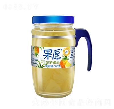 果愿玻璃瓶菠蘿586g
