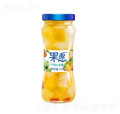 果愿玻璃瓶菠蘿什錦24
