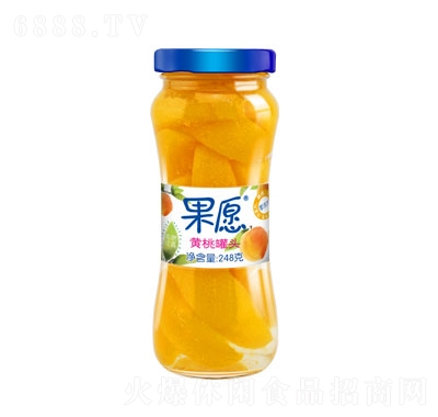 果愿玻璃瓶黃桃248g