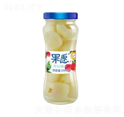 果愿玻璃瓶荔枝248g