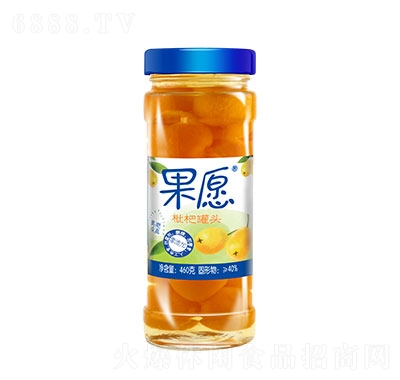 果愿玻璃瓶枇杷460g