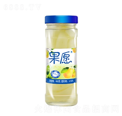 果愿玻璃瓶糖水梨460