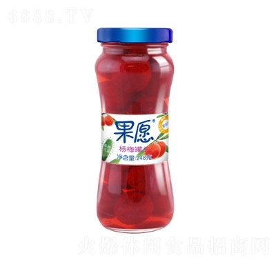 果愿玻璃瓶楊梅248g