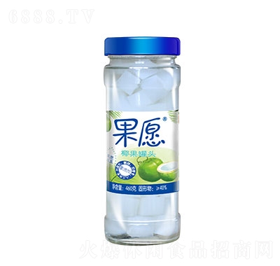 果愿玻璃瓶椰果460g
