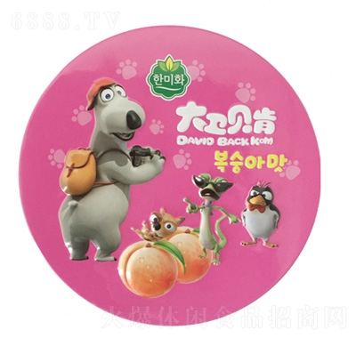 韓美禾鐵盒糖桃子味