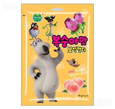 韓美禾寶石戒指糖桃子味