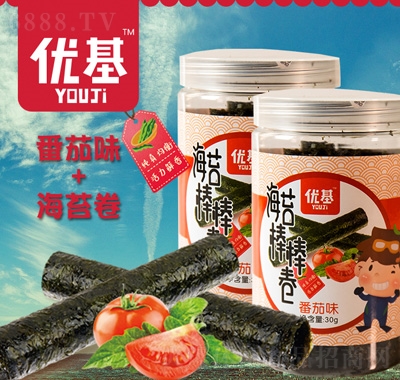 優基番茄味海苔卷罐裝30克