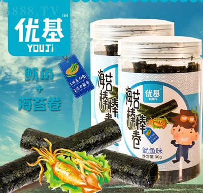 優基魷魚味海苔卷罐裝30克