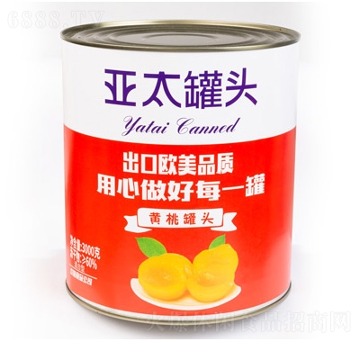 亞太黃桃罐頭3000g