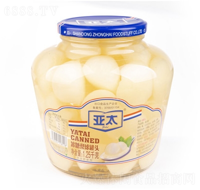 亞太梨球罐頭1250g