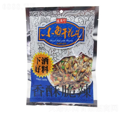 盛香珍小魚(yú)干花生80g
