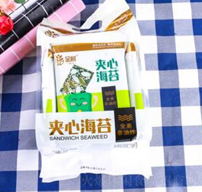 金柳南瓜子夾心海苔6連