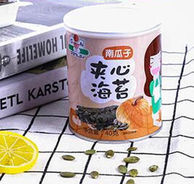 金柳南瓜子夾心海苔罐裝