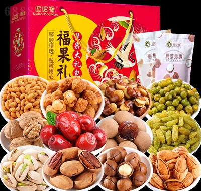 波波猴12袋堅(jiān)果禮盒休