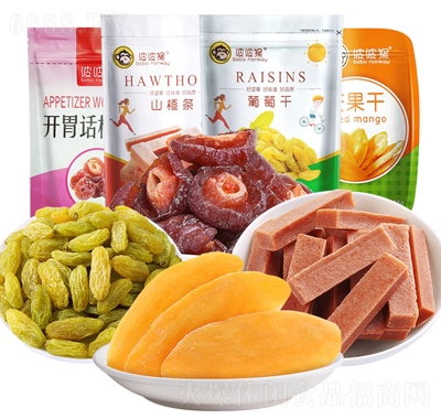 波波猴果干蜜餞四袋組合