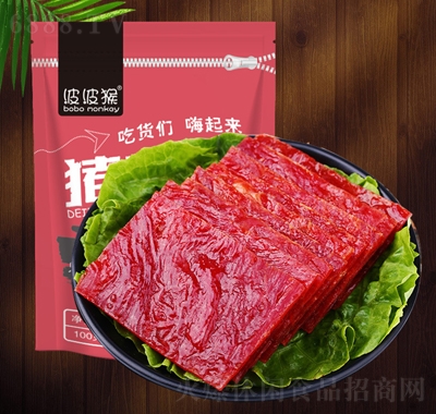 波波猴香辣豬肉脯100