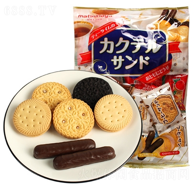 松永餅干混裝多味什錦夾心餅干280g零食批發