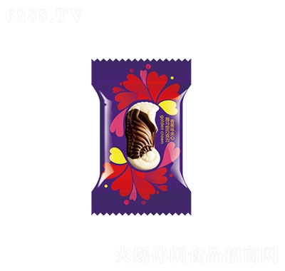 金冠枕式海馬型夾心巧克力香蕉味年貨零食網紅零食糖果