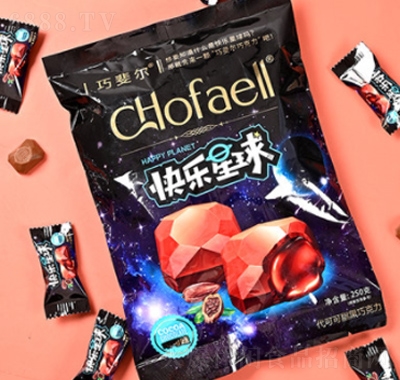 京特快樂星球黑巧克力爆漿夾心零食