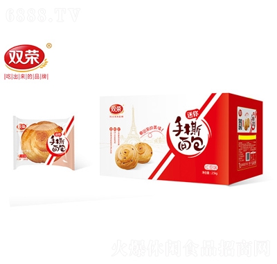雙榮手撕面包紅豆味早餐