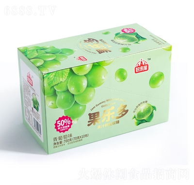 好來屋剝皮果汁軟糖青葡