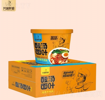 共城胖姐酸湯面葉酸辣牛肉味箱裝
