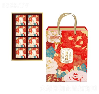 三味奇月餅禮盒花滿圓中
