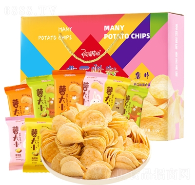 阿婆家的薯大小薯片休閑網紅小零食小食品
