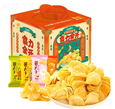 阿婆家的薯大小薯片休閑網紅小零食小食品禮盒裝