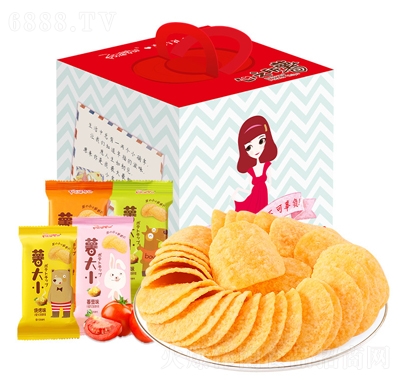 阿婆家的薯大小薯片休閑網紅小零食小食品心之所薯