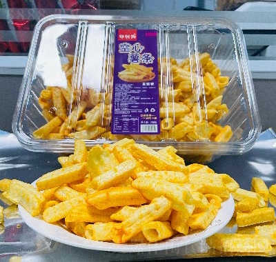旺財狗盒裝膨化食品空心薯條番茄味零食