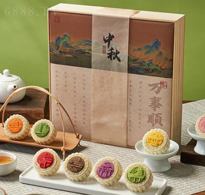 杏花灣中秋月餅實木萬事