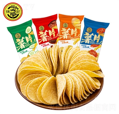 徐福記薯片混合味薄脆片網紅零食膨化休閑食品