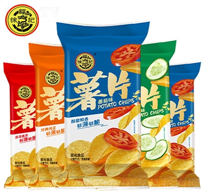 徐福記薯片混合味薄脆片網紅零食膨化休閑食品代理