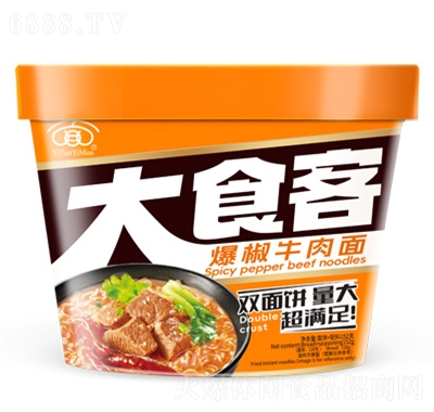 一天一面爆椒牛肉面152g桶裝泡面